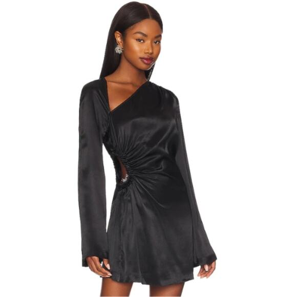 L'Academie Eira Mini Dress in Black NWT Size Large - Picture 1 of 3